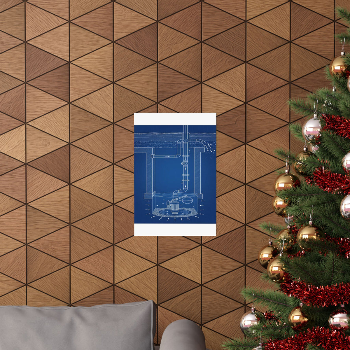Sump Pump Blueprint Poster