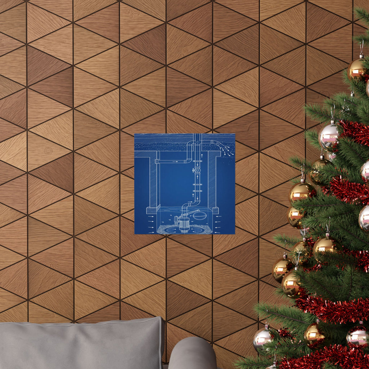Sump Pump Blueprint Poster