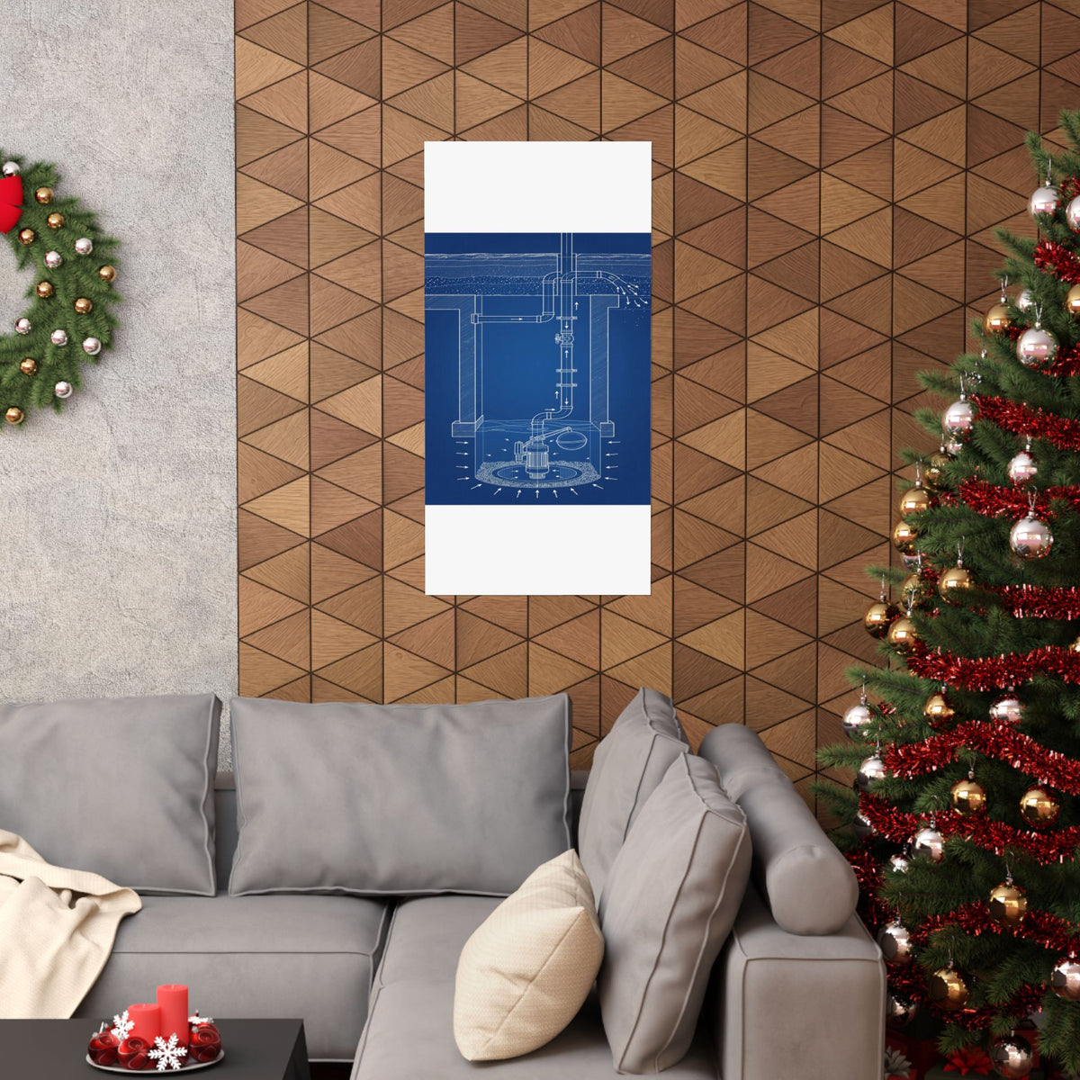 Sump Pump Blueprint Poster