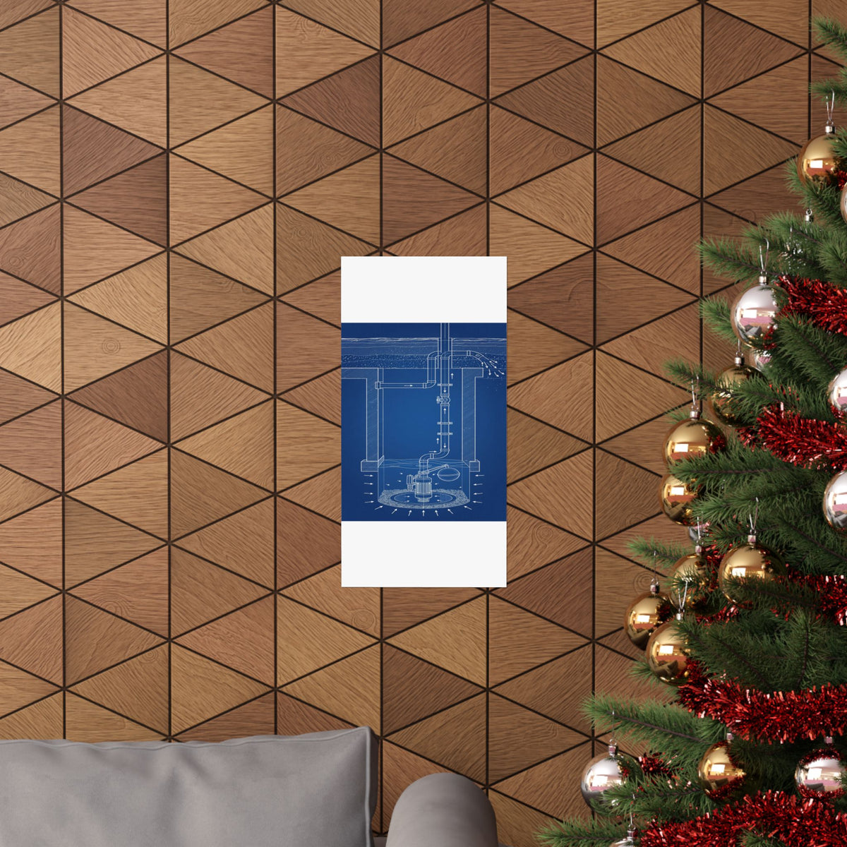 Sump Pump Blueprint Poster