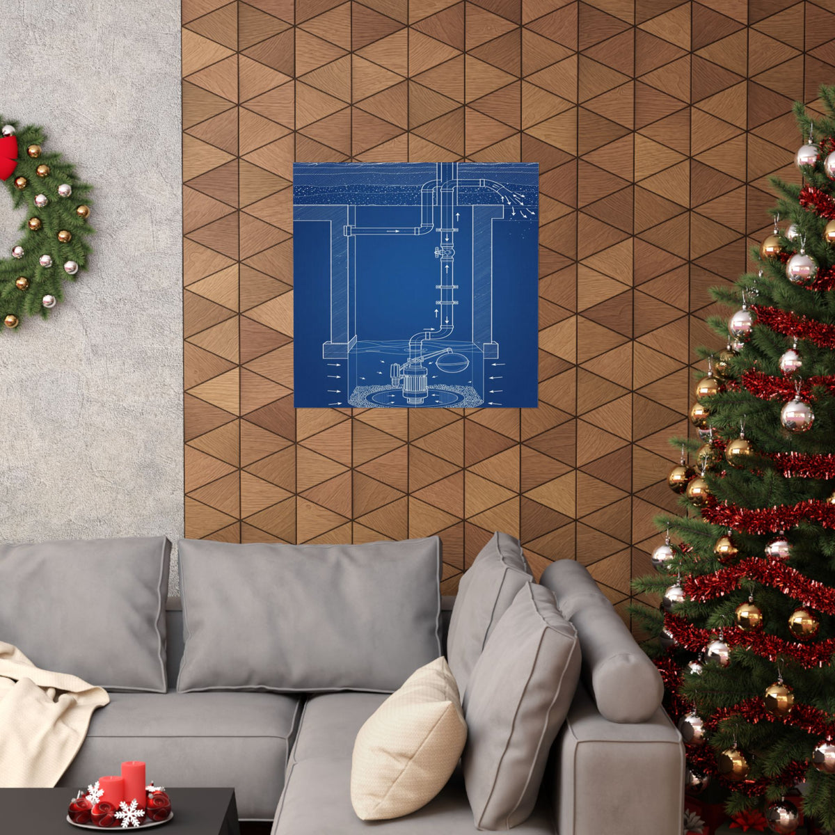Sump Pump Blueprint Poster