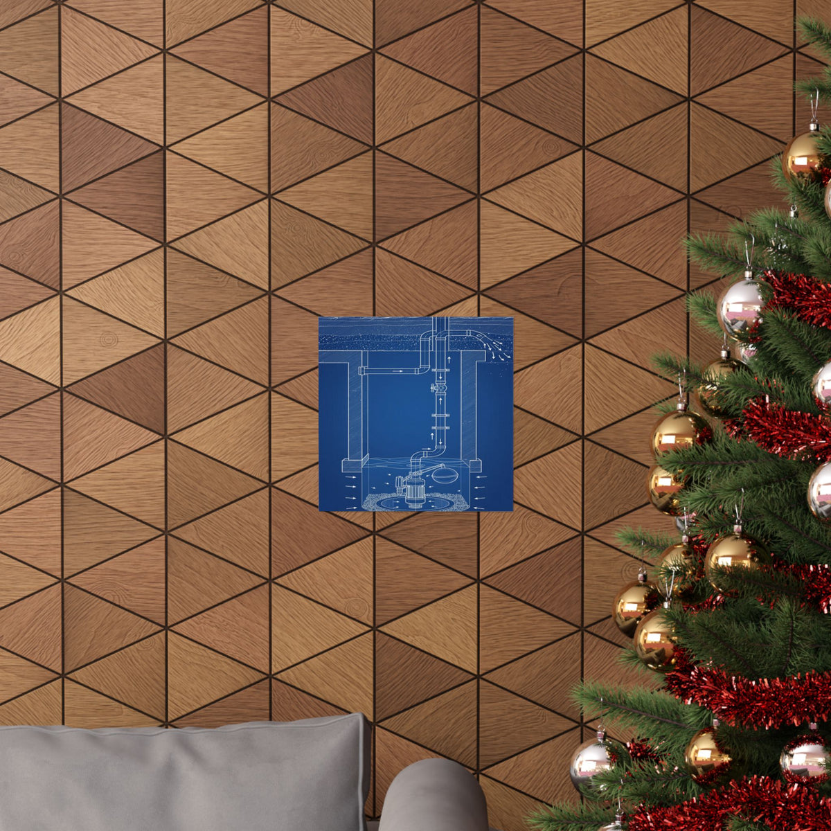 Sump Pump Blueprint Poster