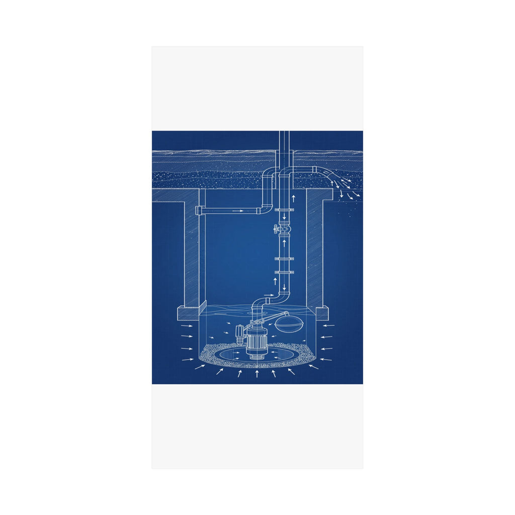 Sump Pump Blueprint Poster