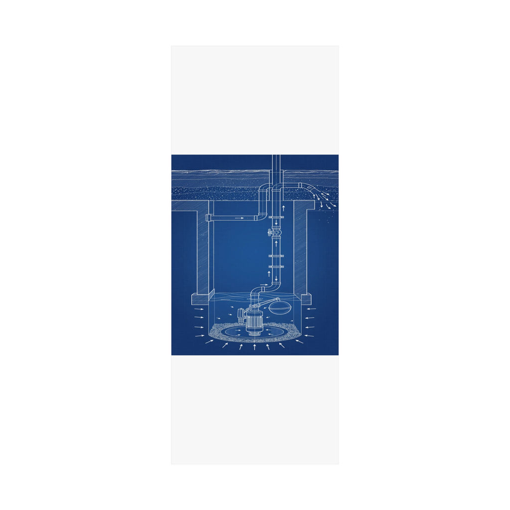 Sump Pump Blueprint Poster