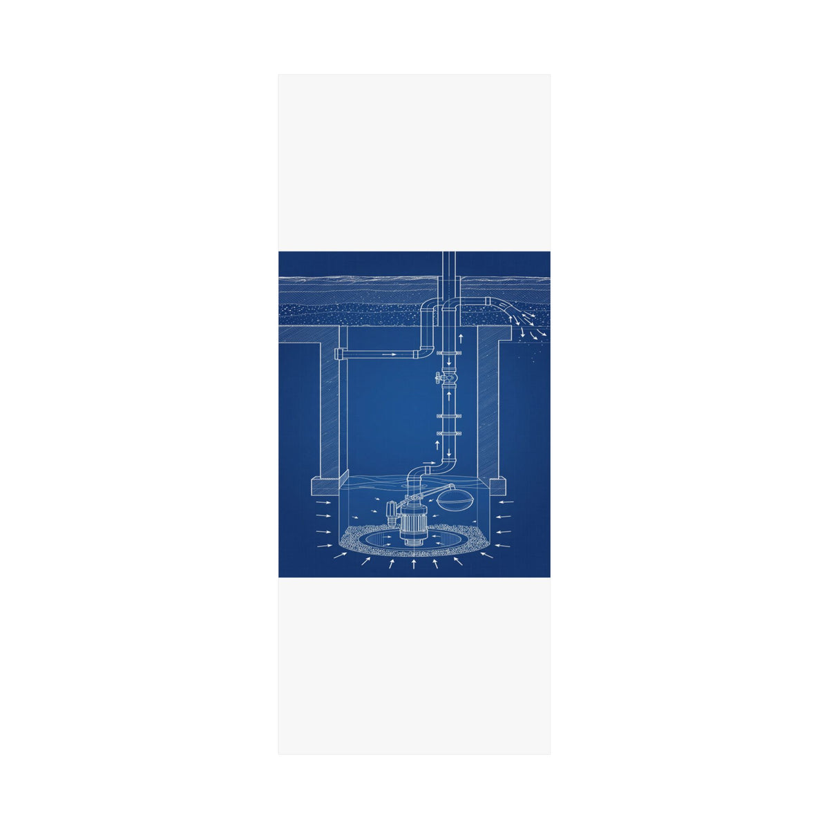 Sump Pump Blueprint Poster