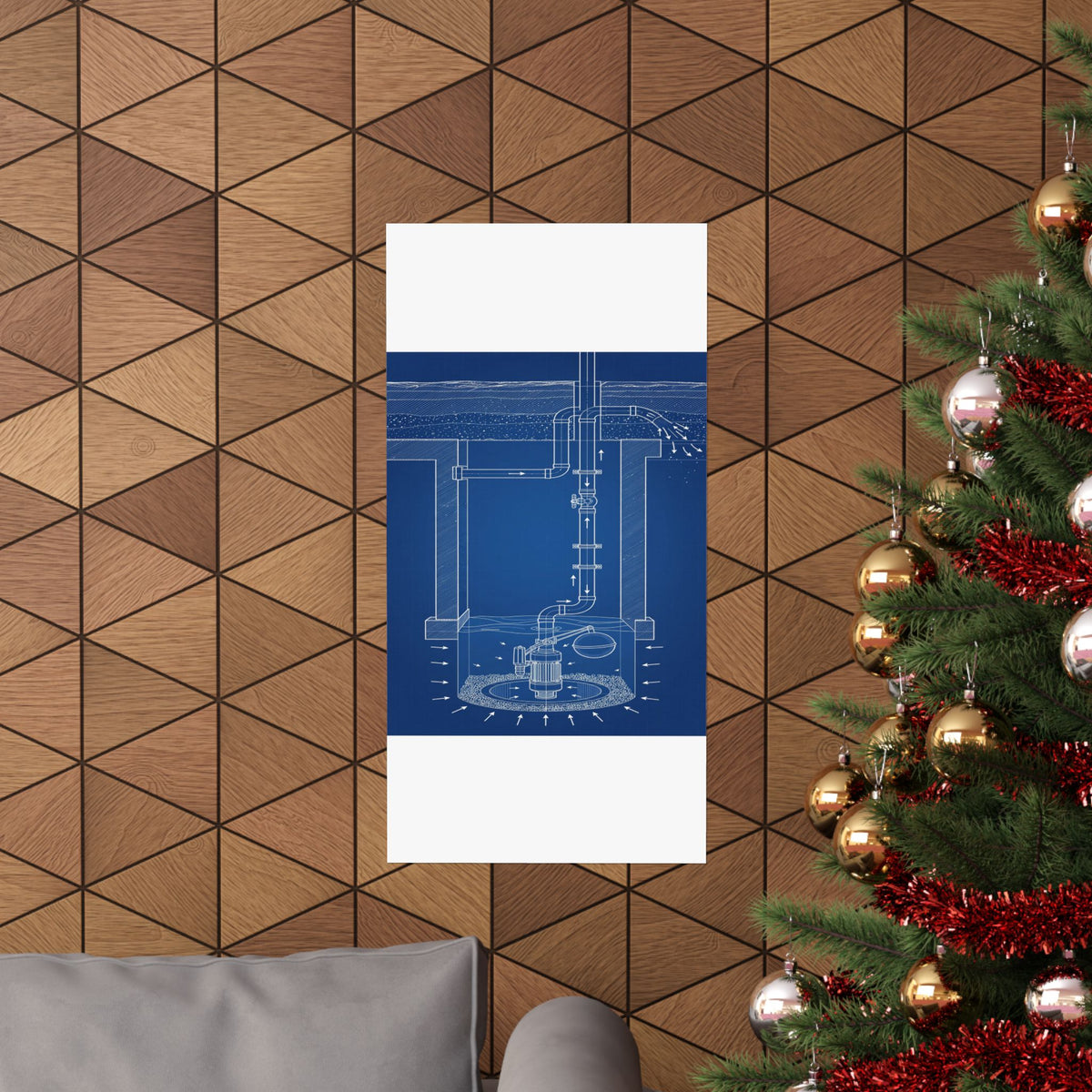 Sump Pump Blueprint Poster