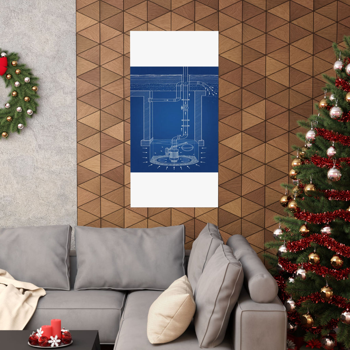 Sump Pump Blueprint Poster
