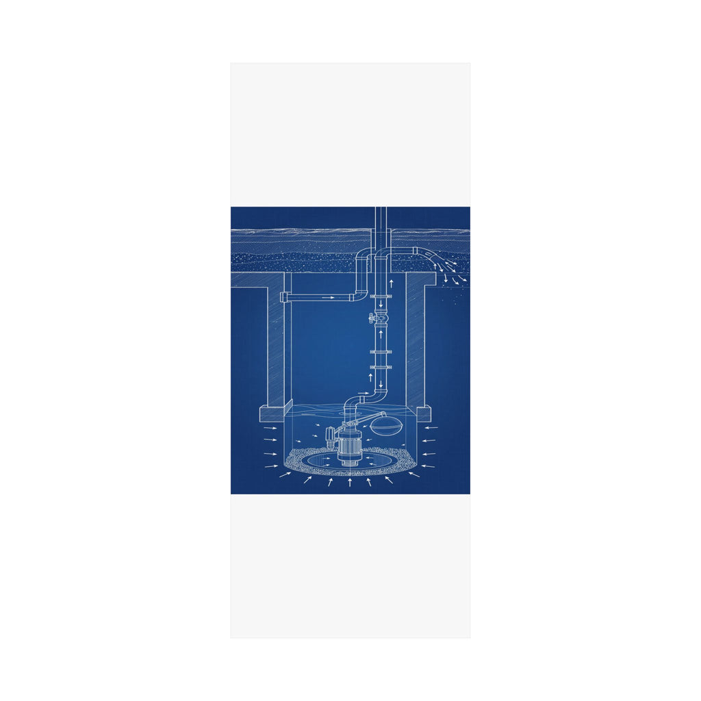 Sump Pump Blueprint Poster