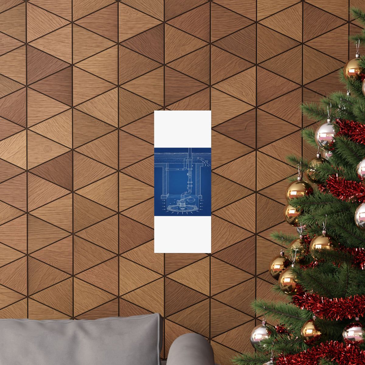 Sump Pump Blueprint Poster