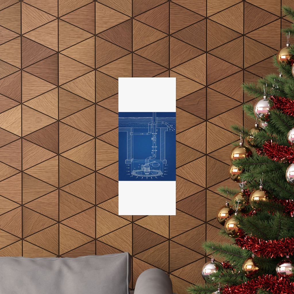 Sump Pump Blueprint Poster